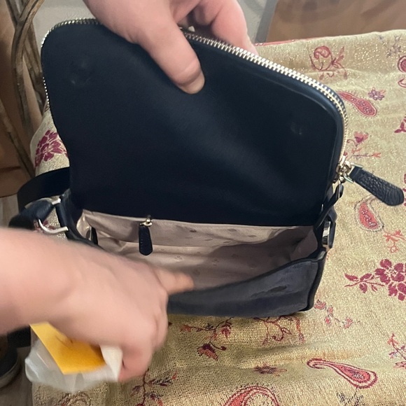 Kate Spade suede and leather Midnight deep Blue Crossbody Bag - Picture 11 of 15